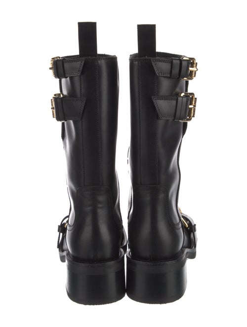 Moschino Couture Leather Moto Boots