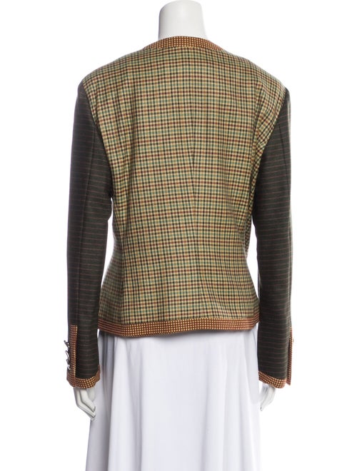 Moschino Couture Virgin Wool Houndstooth Print Evening Jacket