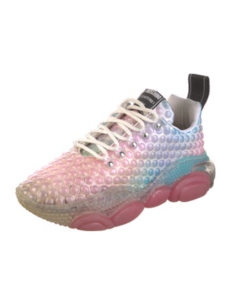 Moschino Couture Rubber Colorblock Pattern Sneakers