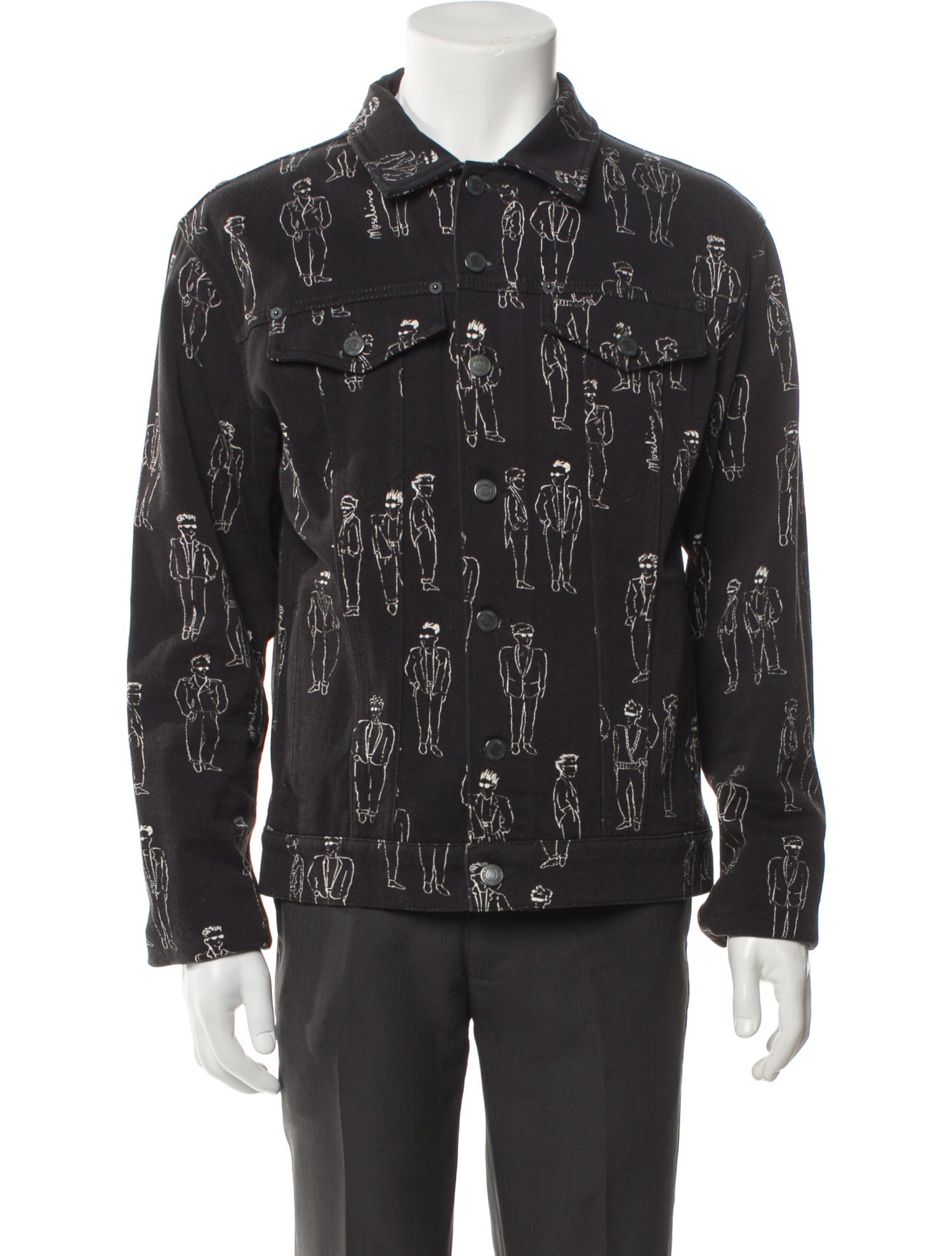 Moschino Couture Graphic Print Denim Jacket