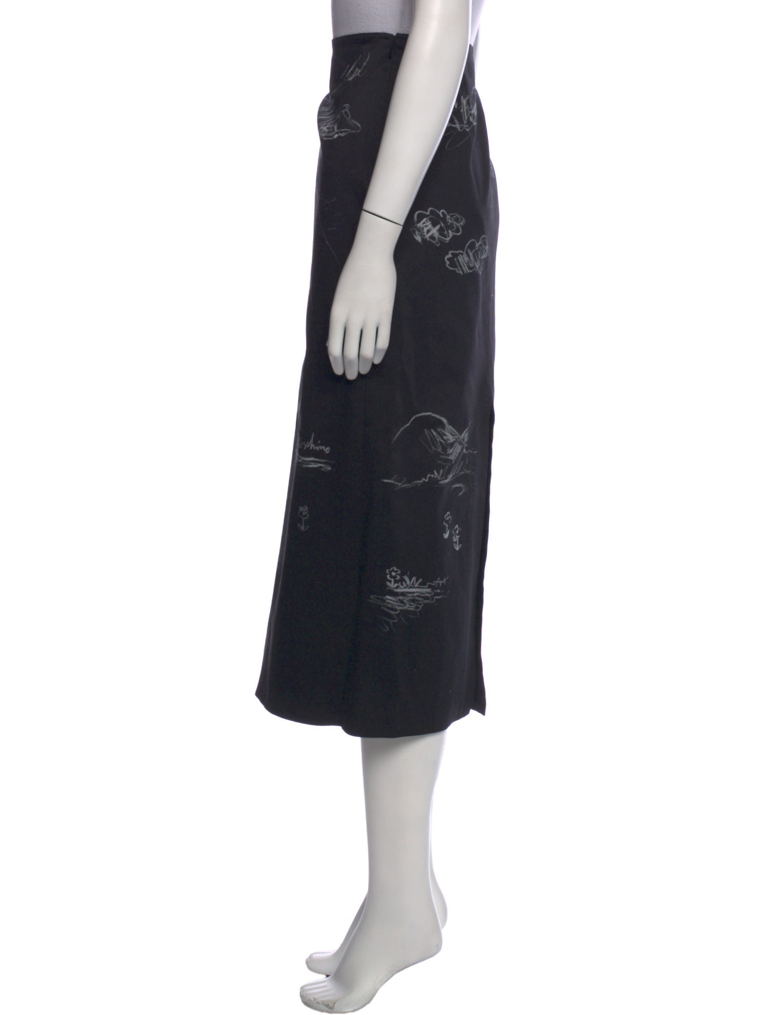 Moschino Couture Printed Midi Length Skirt w/ Tags