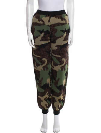 Moschino Couture Virgin Wool Camouflage Print Sweatpants