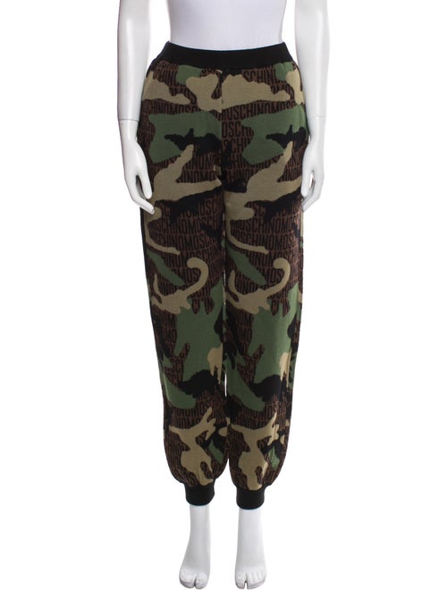 Moschino Couture Virgin Wool Camouflage Print Sweatpants