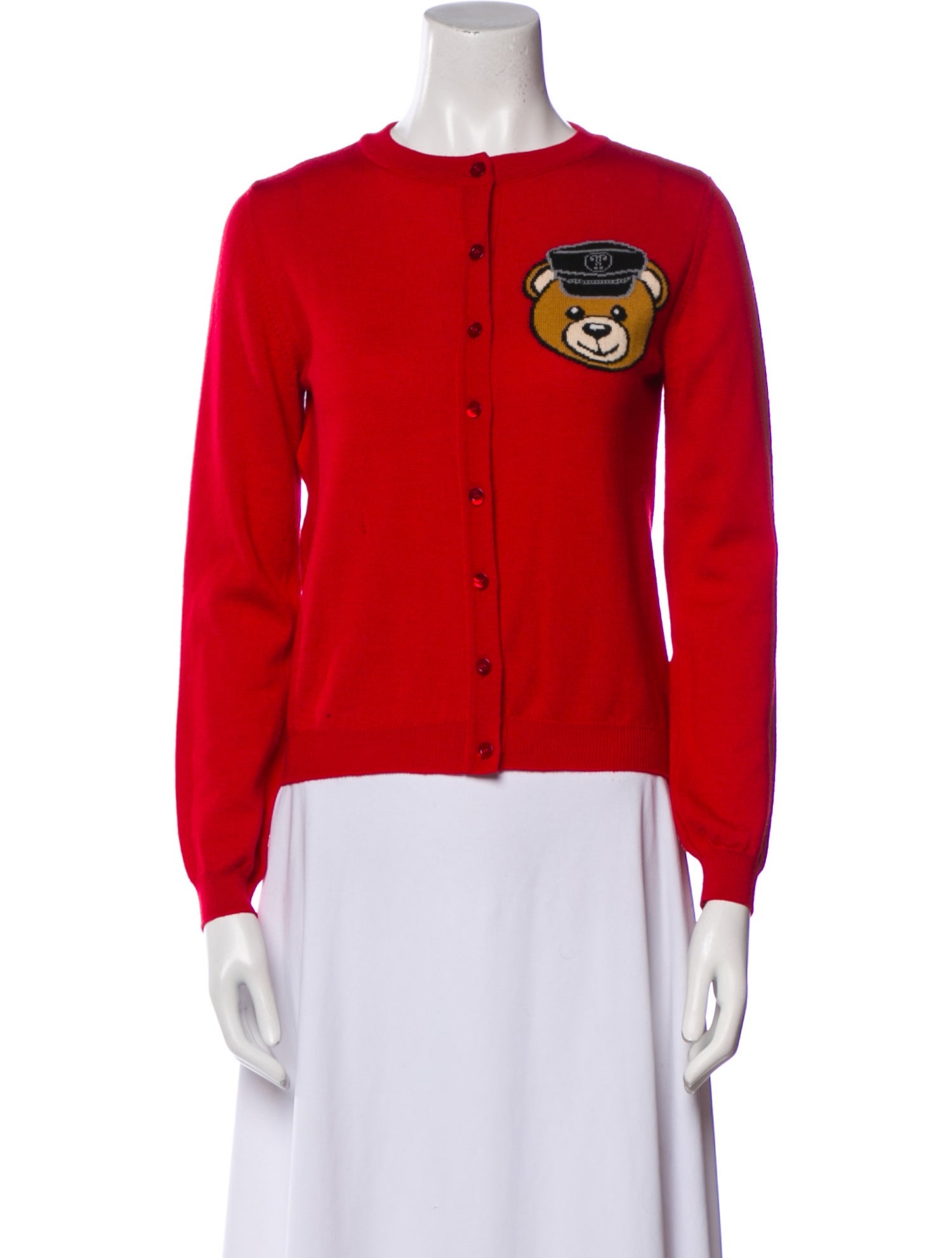 Moschino Couture Wool Graphic Print Sweater