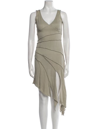 Moschino Couture V-Neck Midi Length Dress