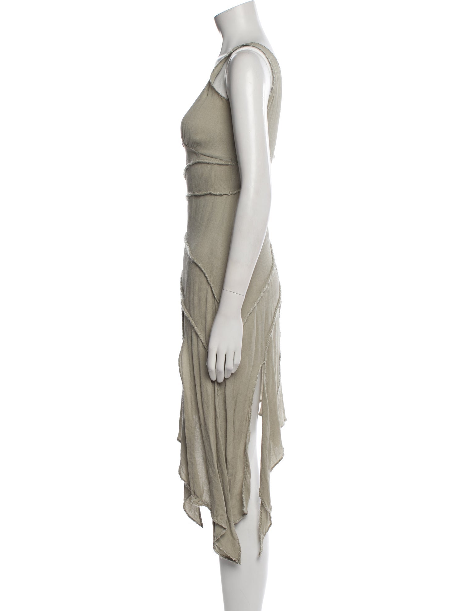 Moschino Couture V-Neck Midi Length Dress