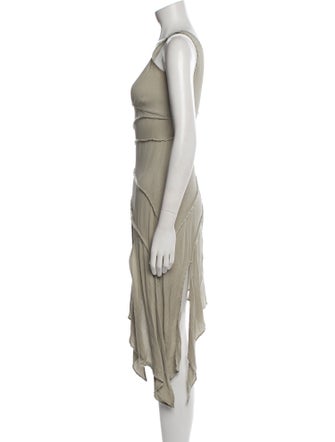 Moschino Couture V-Neck Midi Length Dress