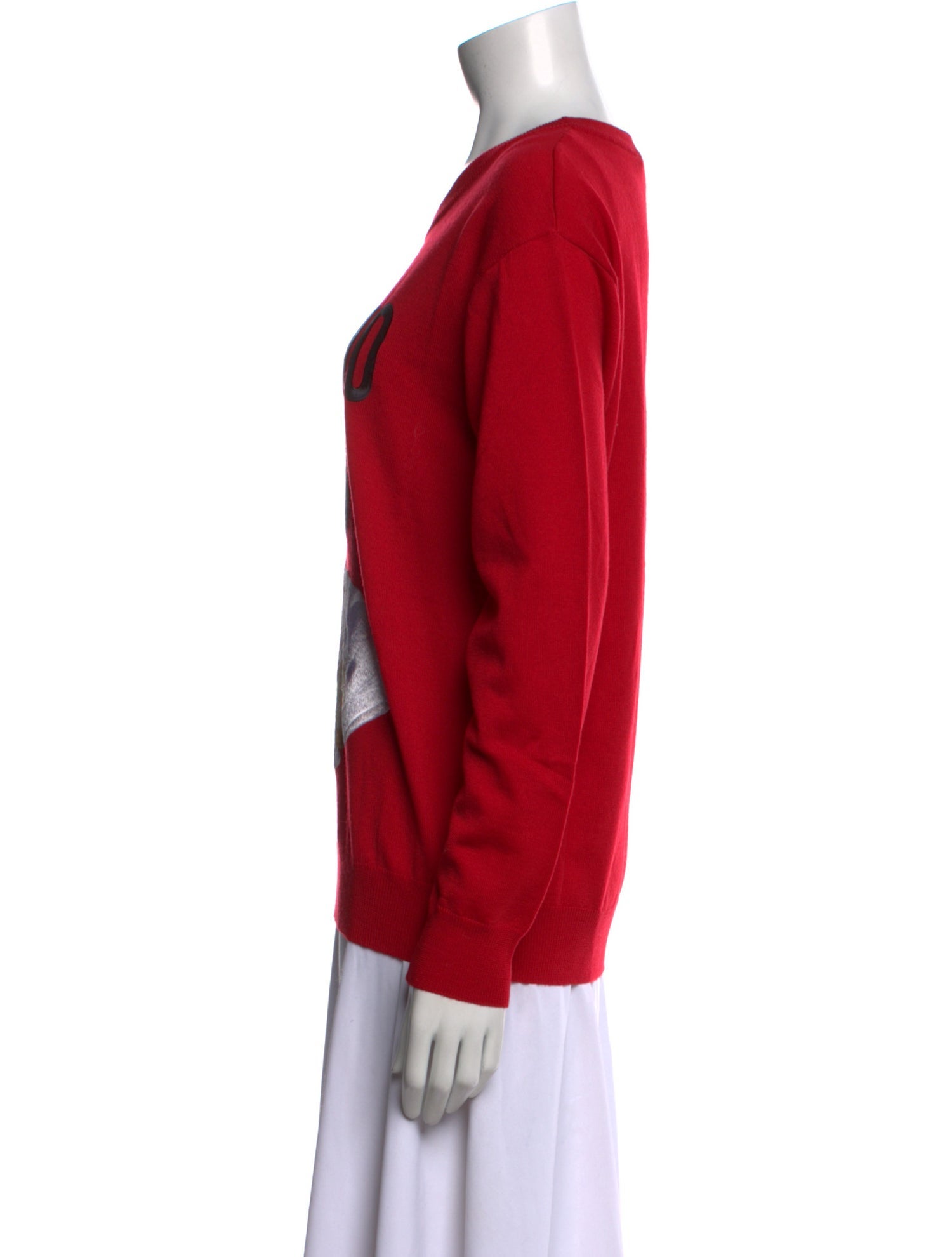 Moschino Couture Virgin Wool Graphic Print Sweater w/ Tags