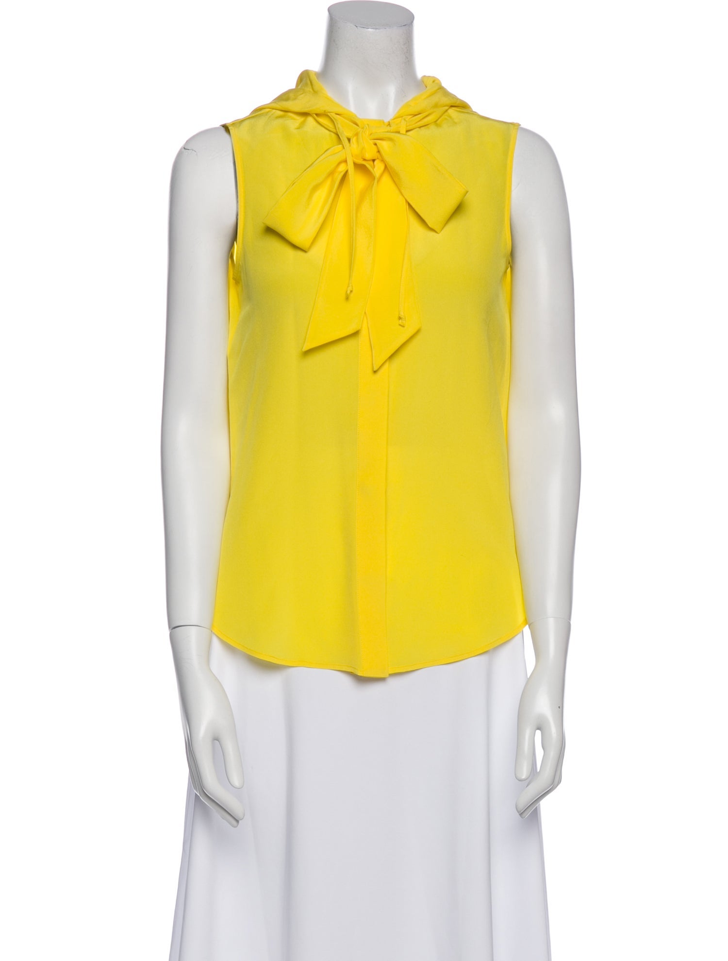 Moschino Couture Silk Tie Neck Blouse