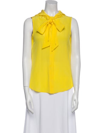 Moschino Couture Silk Tie Neck Blouse