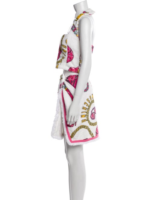 Moschino Couture Terry Cloth Printed Skirt Set