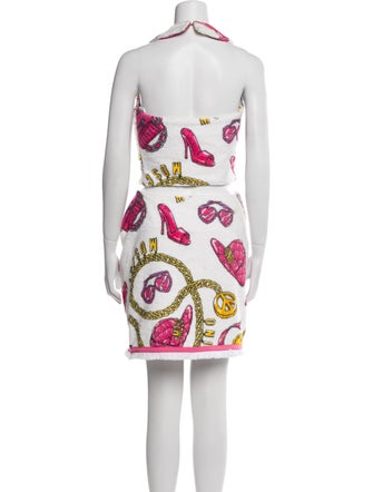 Moschino Couture Terry Cloth Printed Skirt Set