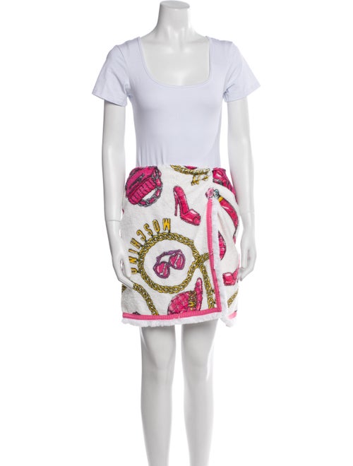 Moschino Couture Terry Cloth Printed Skirt Set