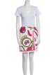 Moschino Couture Terry Cloth Printed Skirt Set