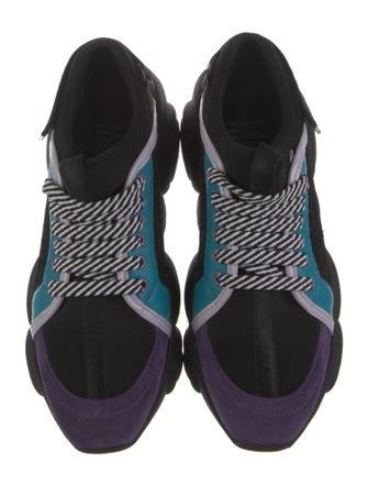 Moschino Couture Mesh Printed Sock Sneakers