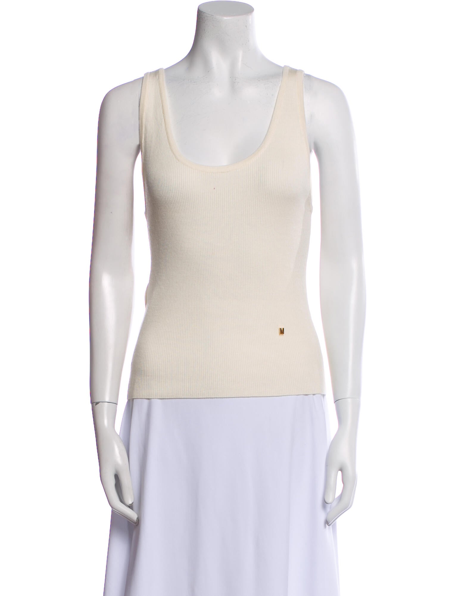 Moschino Couture Virgin Wool Scoop Neck Top