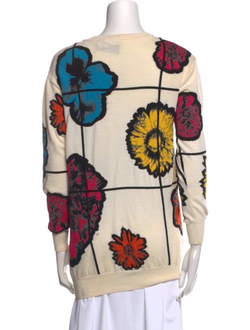 Moschino Couture Virgin Wool Floral Print Tunic