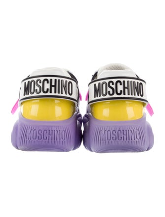 Moschino Couture Leather Colorblock Pattern Sneakers