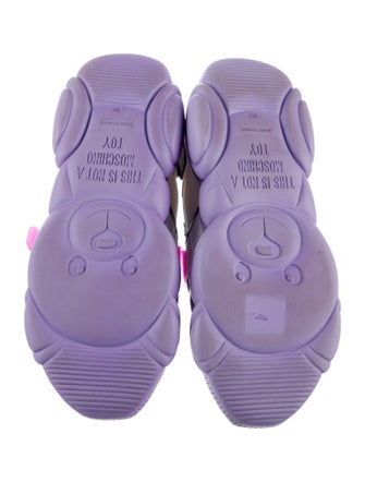 Moschino Couture Leather Colorblock Pattern Sneakers