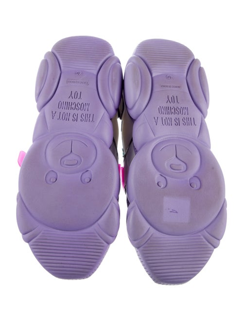 Moschino Couture Leather Colorblock Pattern Sneakers