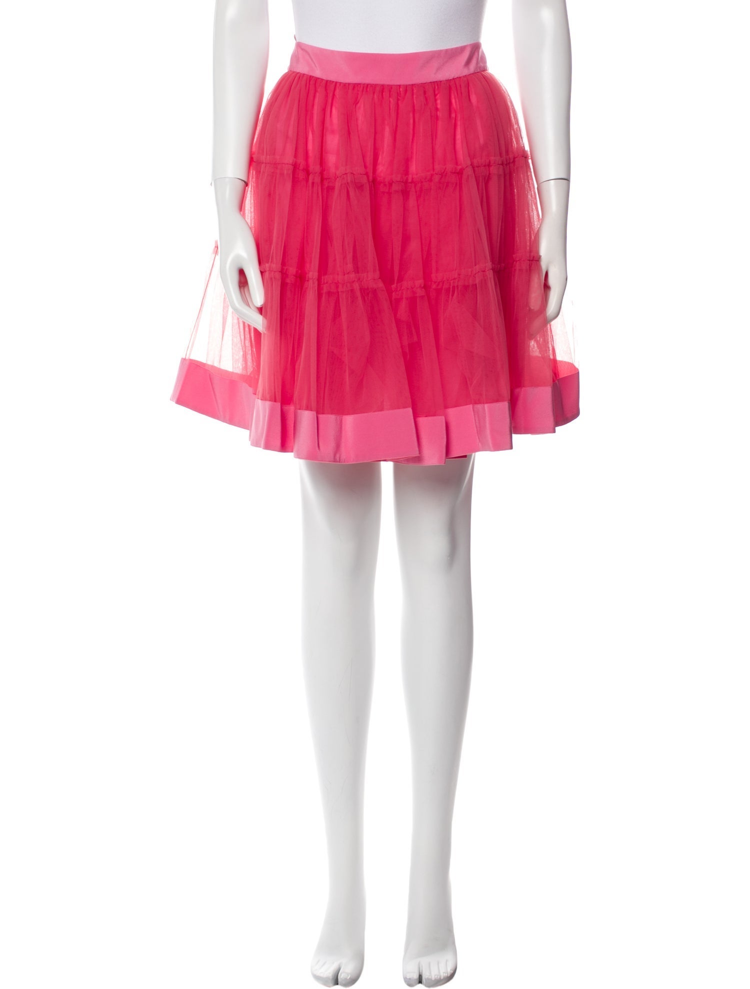 Moschino Couture Mesh Accents Knee-Length Skirt