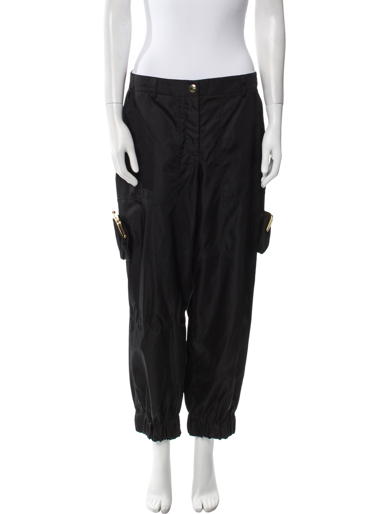 Moschino Couture Nylon Straight Leg Pants