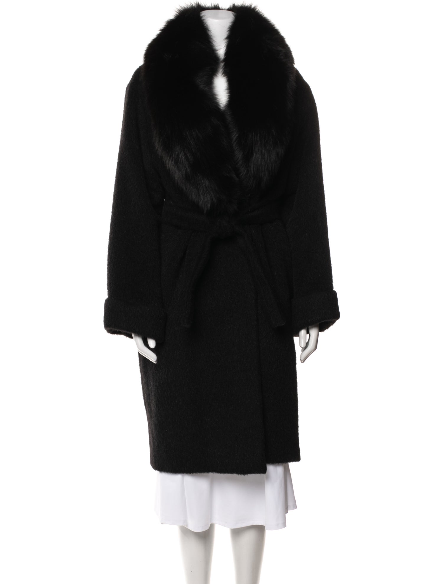 Moschino Couture Virgin Wool Faux Fur Coat