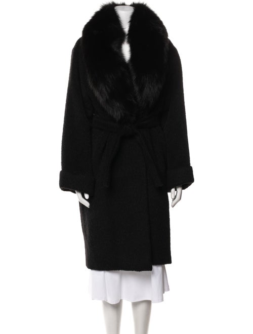 Moschino Couture Virgin Wool Faux Fur Coat
