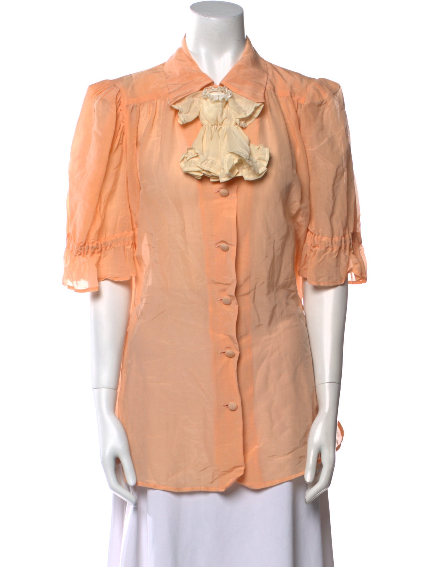 Moschino Couture Short Sleeve Button-Up Top