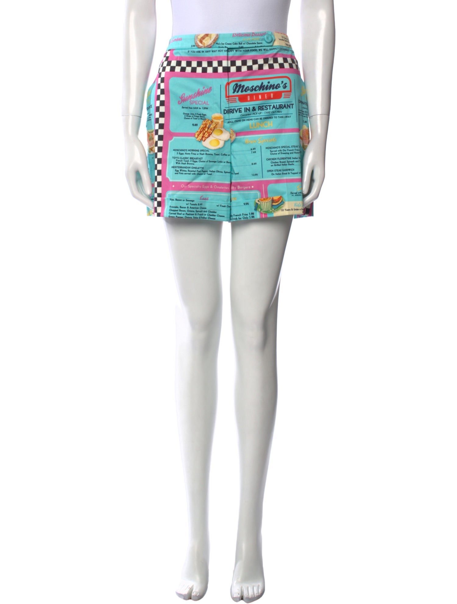 Moschino Couture Printed Mini Shorts