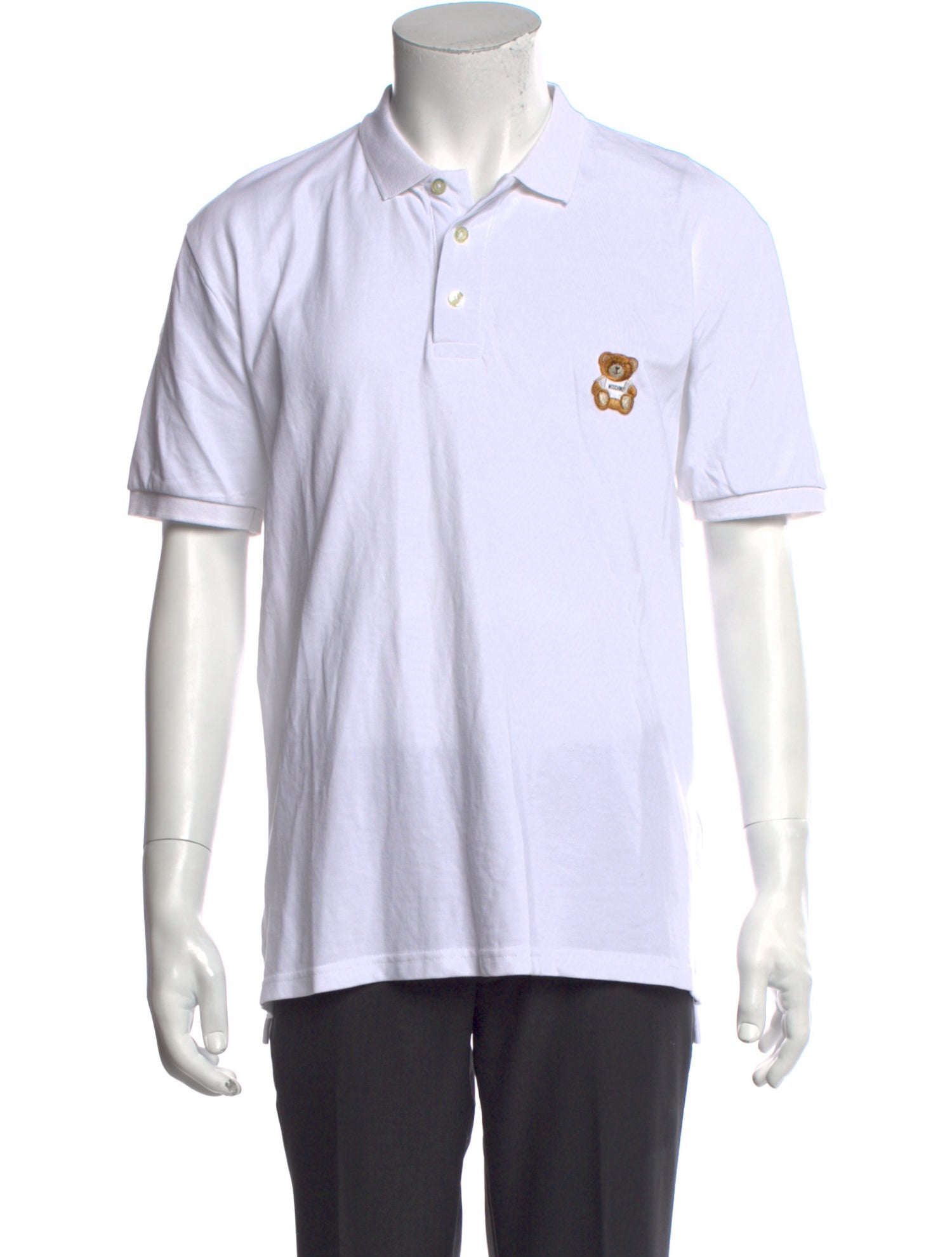 Moschino Couture Graphic Print Collar Polo Shirt w/ Tags