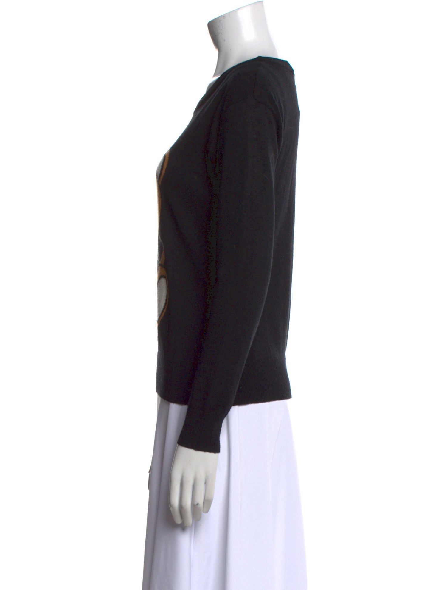 Moschino Couture Graphic Print Scoop Neck Sweater