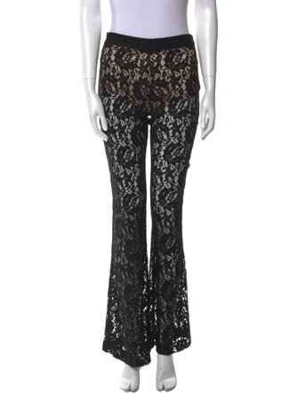 Moschino Couture Lace Pattern Wide Leg Pants