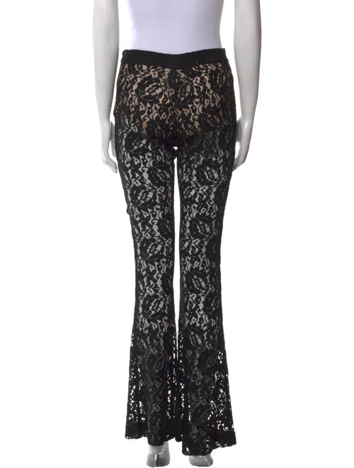 Moschino Couture Lace Pattern Wide Leg Pants