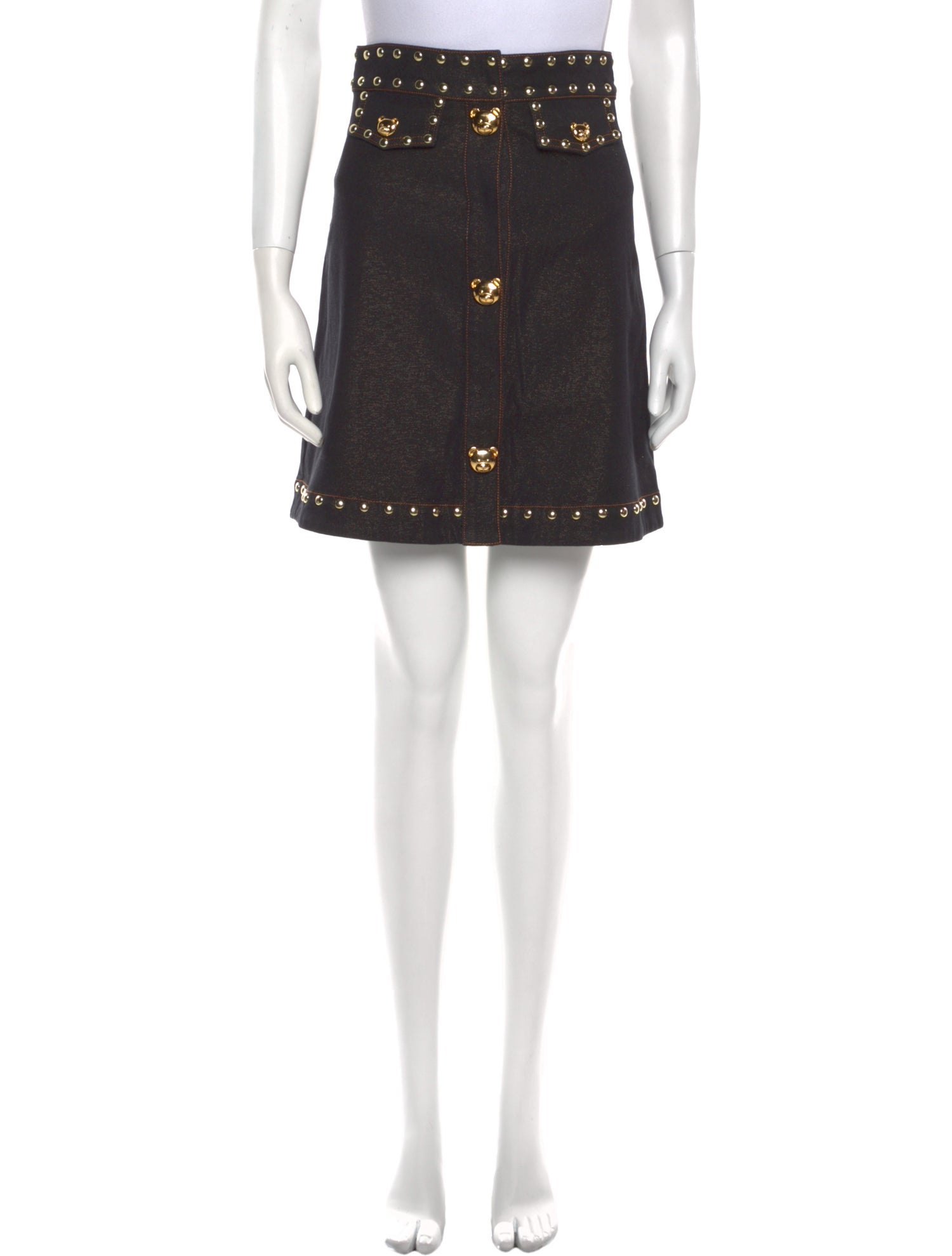 Moschino Couture Studded Accents Knee-Length Skirt