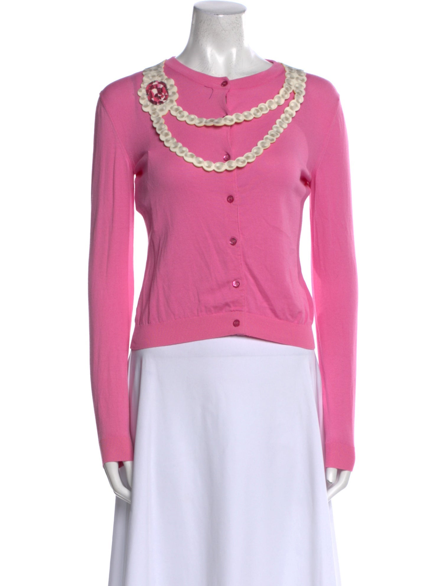 Moschino Couture Scoop Neck Long Sleeve Top