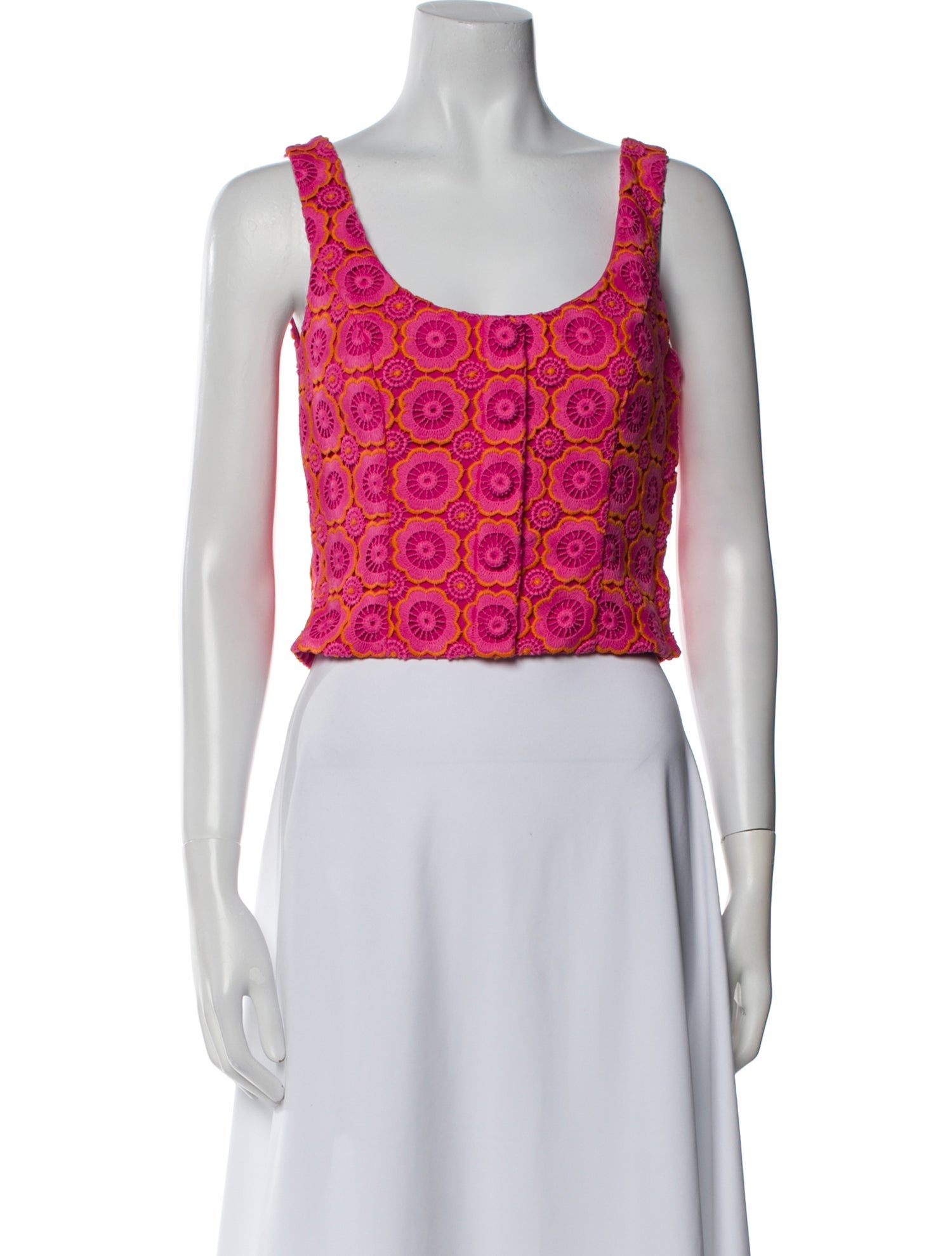 Moschino Couture Printed Scoop Neck Crop Top w/ Tags