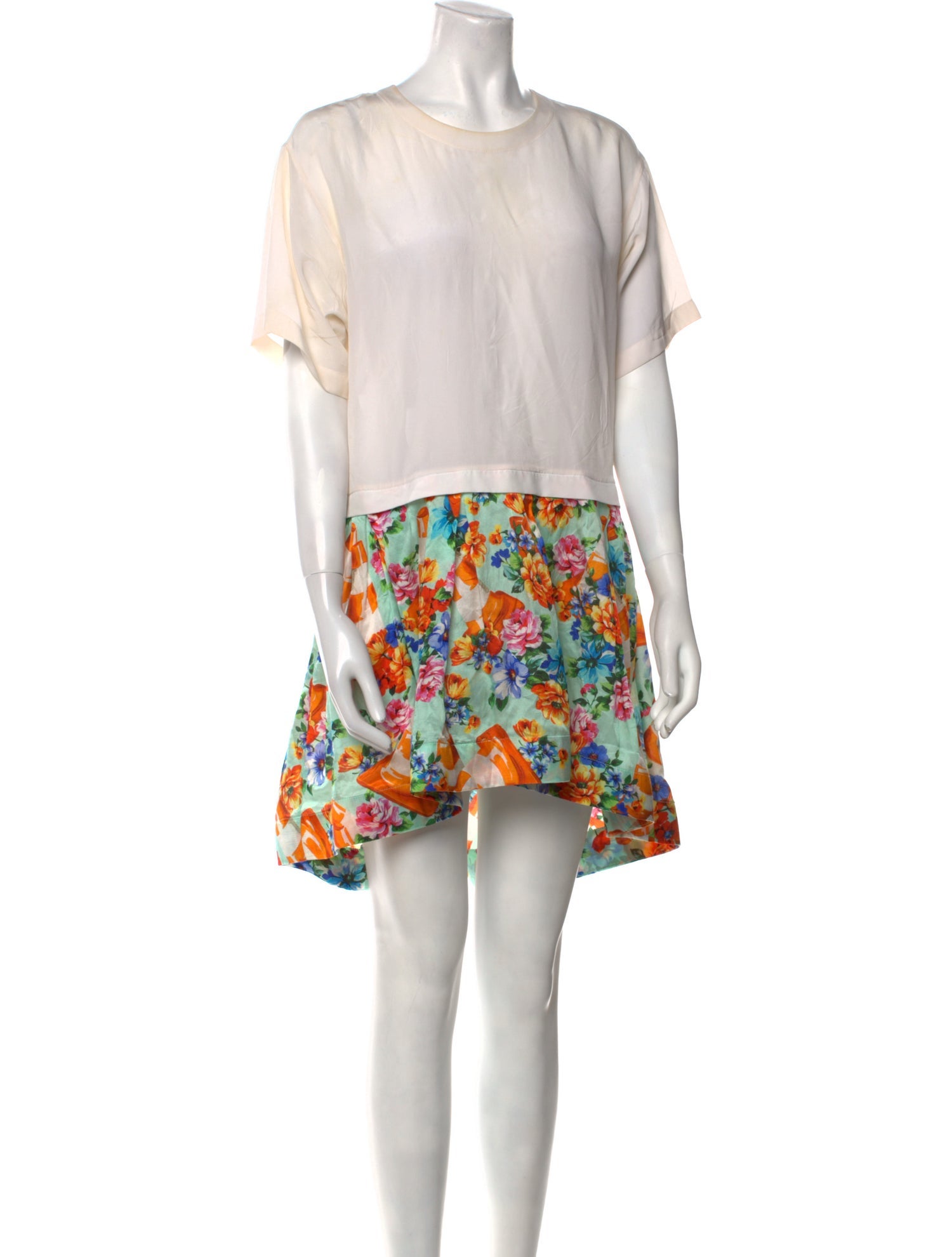 Moschino Couture Floral Print Mini Dress