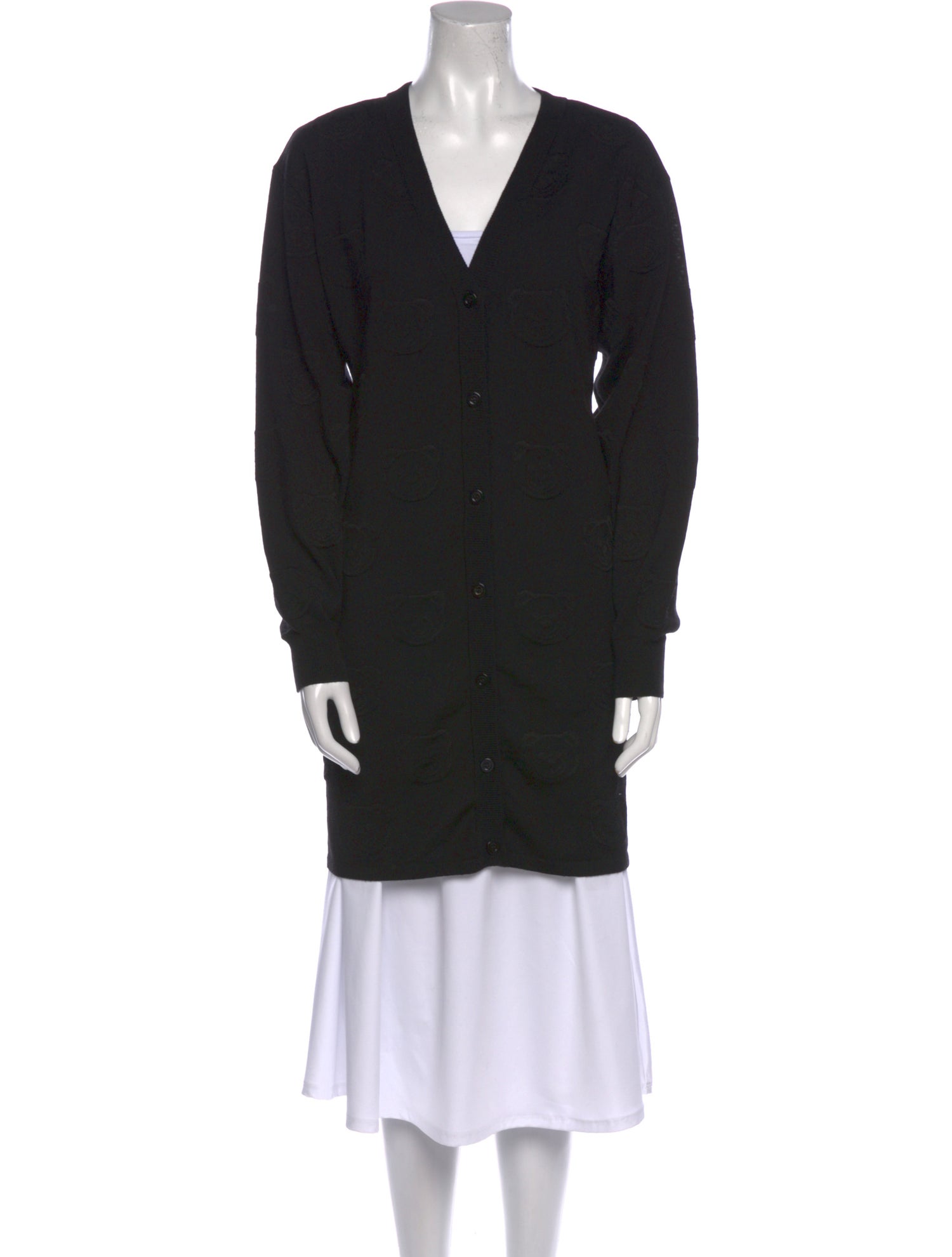 Moschino Couture Virgin Wool V-Neck Sweater