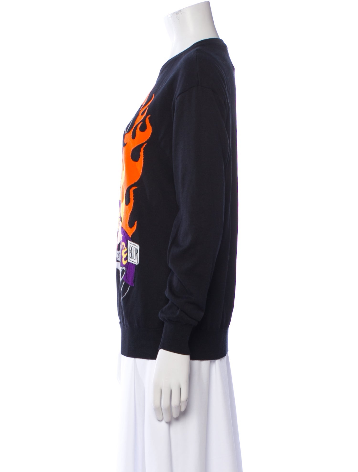 Moschino Couture Graphic Print Crew Neck Sweater