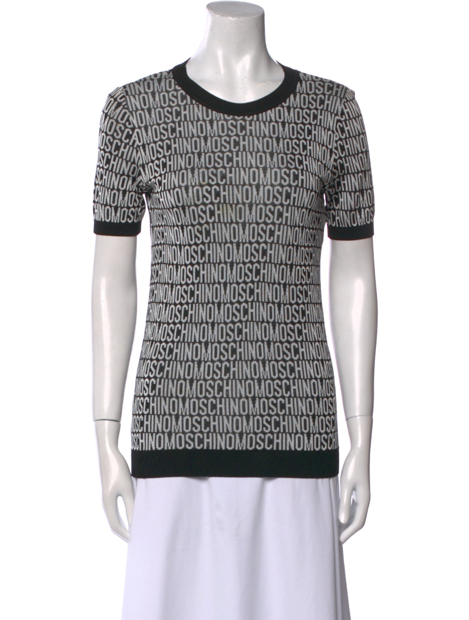 Moschino Couture Virgin Wool Printed T-Shirt