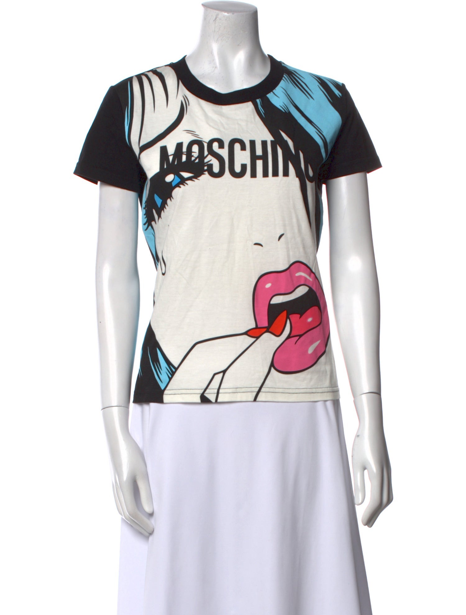 Moschino Couture Graphic Print Crew Neck T-Shirt w/ Tags