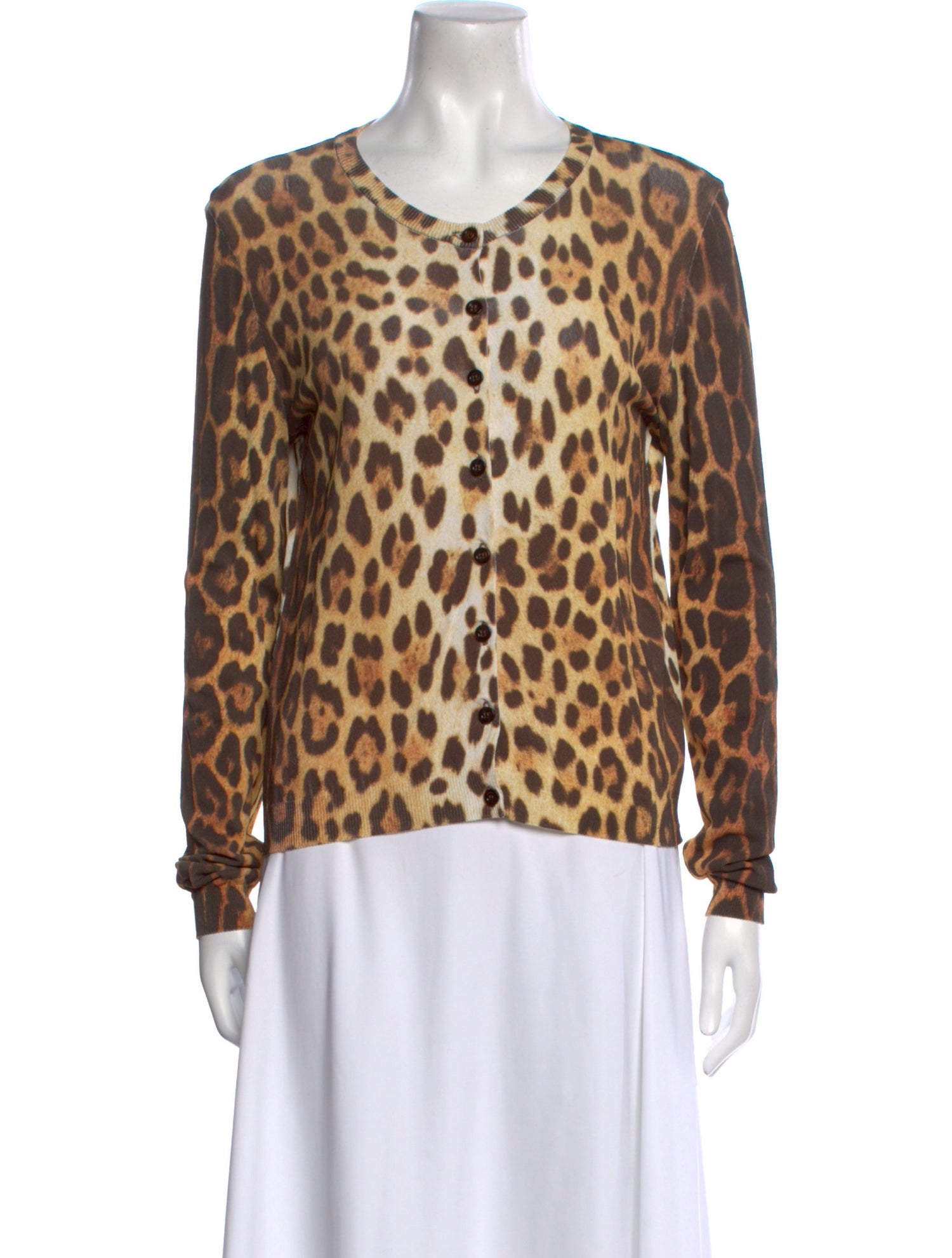 Moschino Couture Animal Print Scoop Neck Sweater w/ Tags