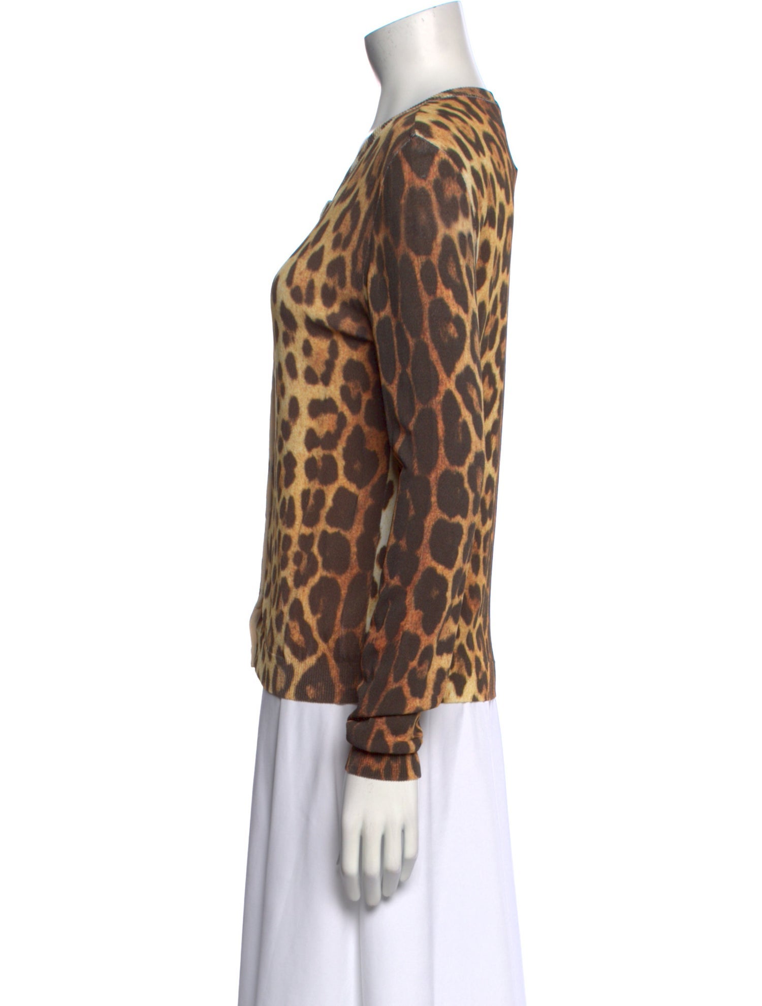 Moschino Couture Animal Print Scoop Neck Sweater w/ Tags