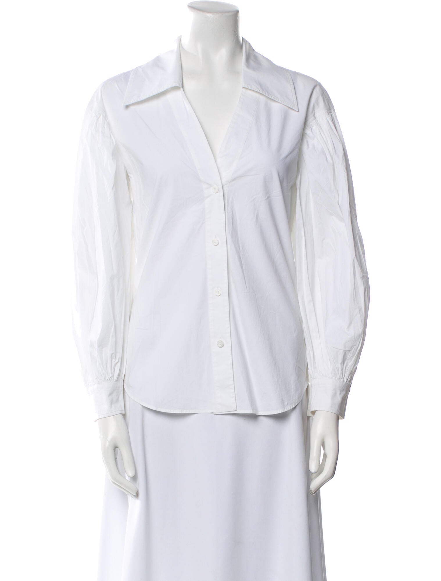 Moschino Couture Three-Quarter Sleeve Button-Up Top