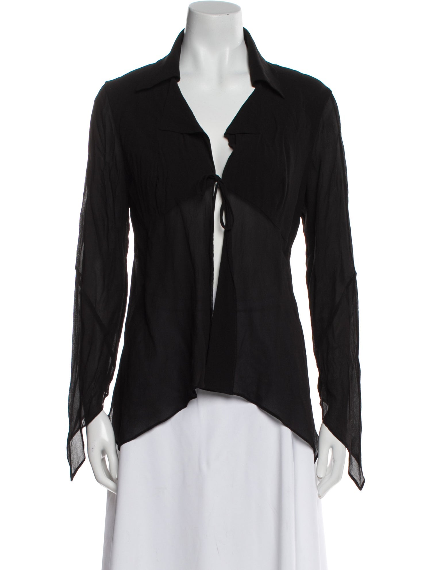 Moschino Couture Virgin Wool V-Neck Blouse
