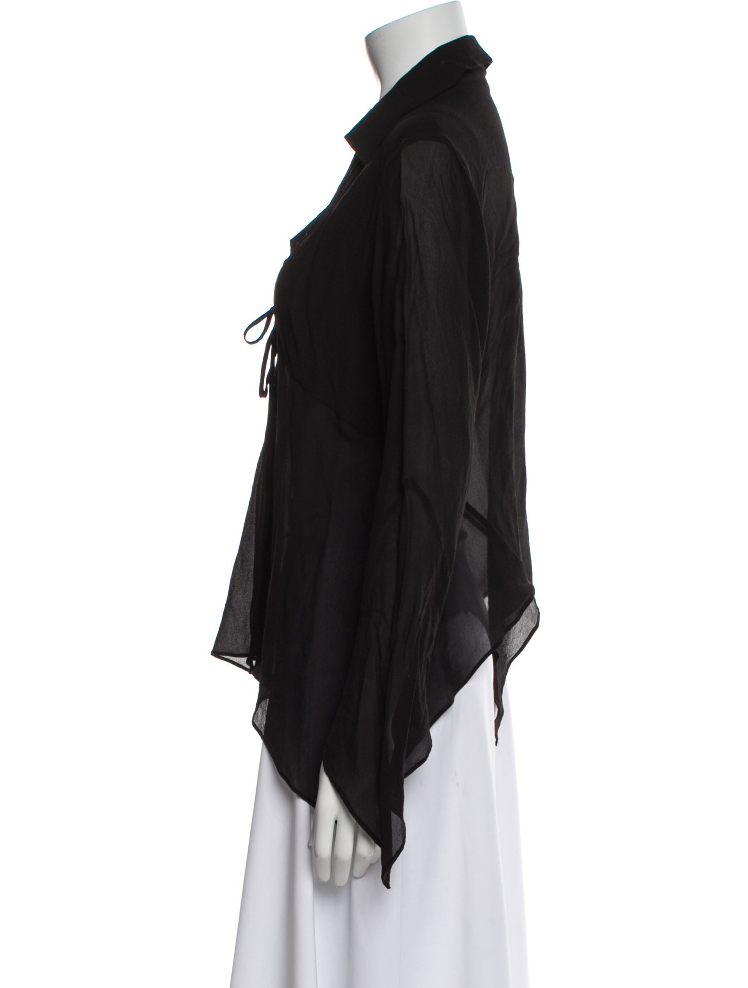 Moschino Couture Virgin Wool V-Neck Blouse