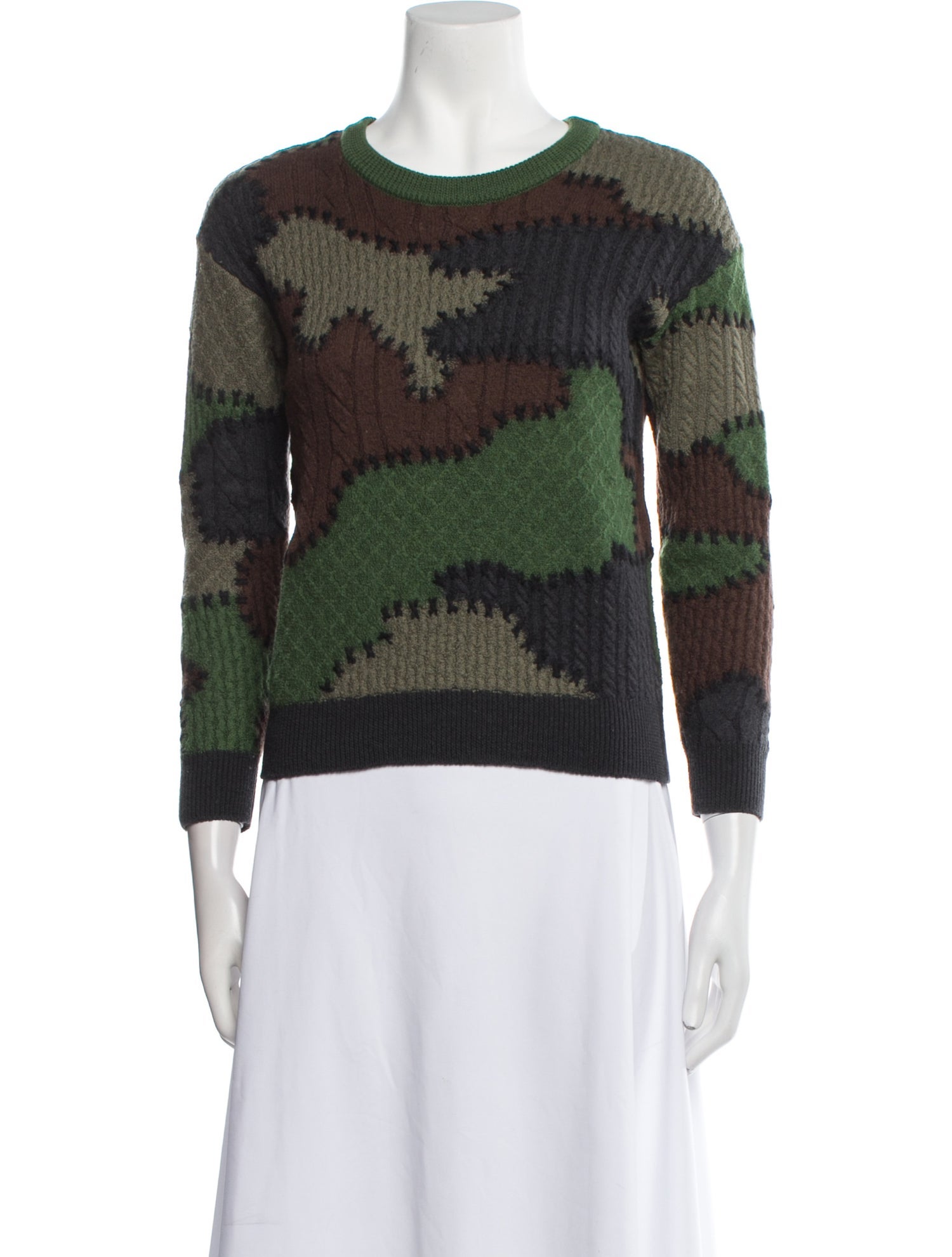 Moschino Couture Virgin Wool Printed Sweater