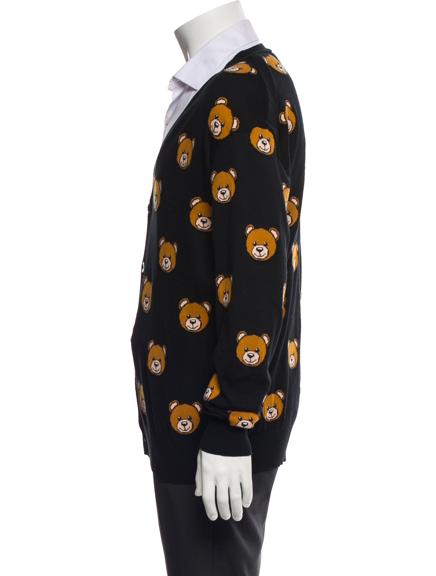 Moschino Couture Printed V-Neck Cardigan