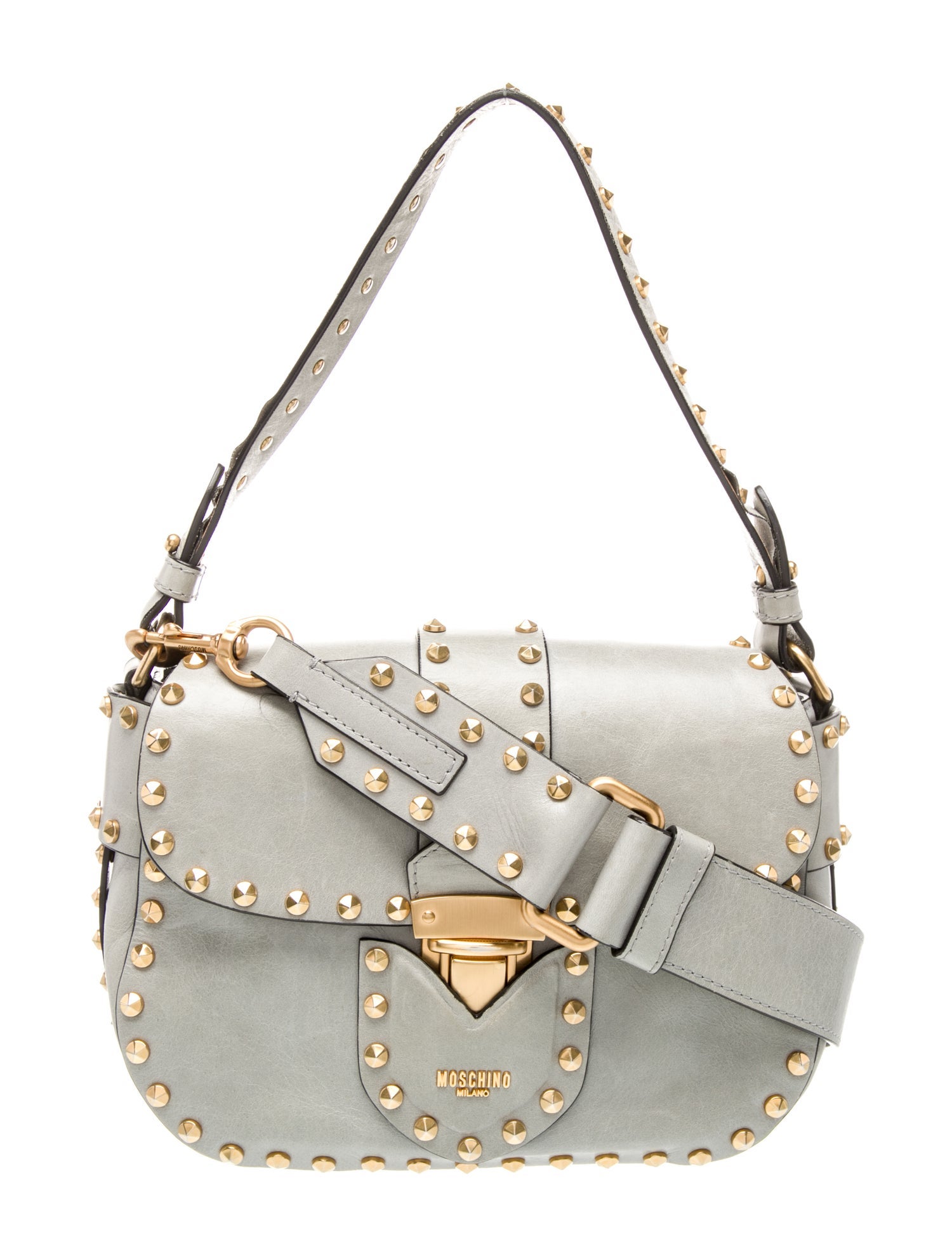 Moschino Leather Top Handle Bag